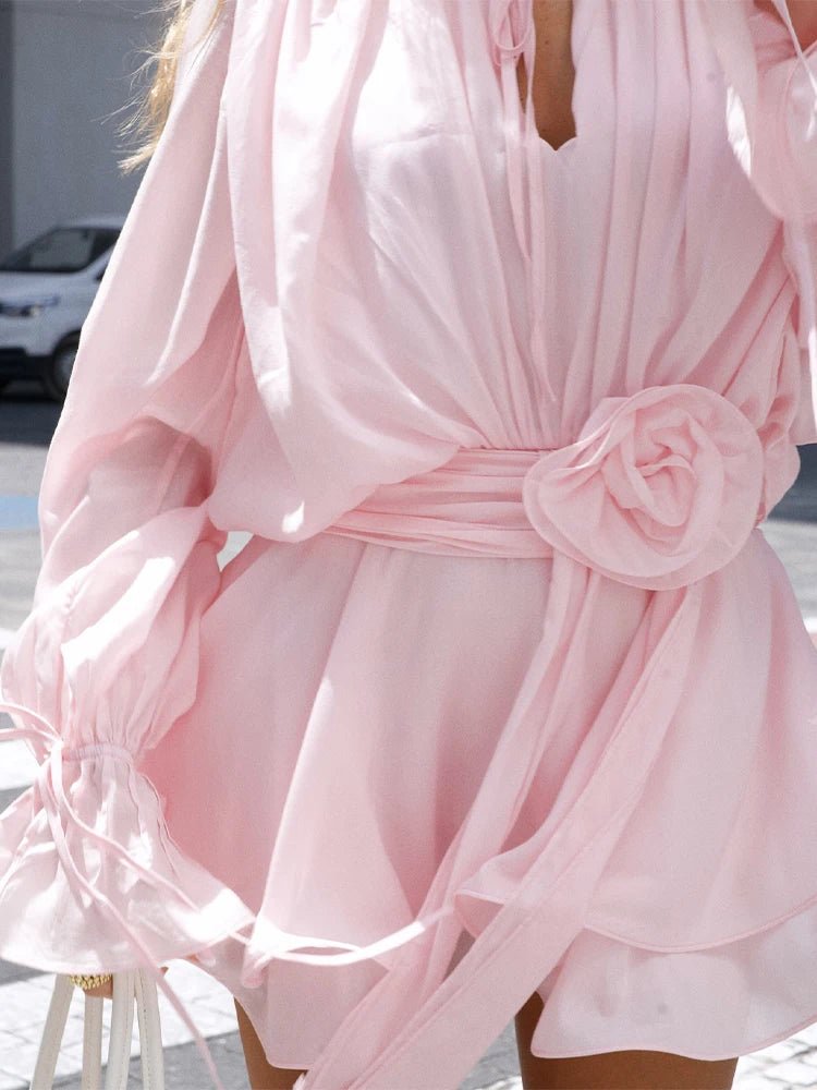 3D-Blumenkleid mit Volant – Sommertrend 2025