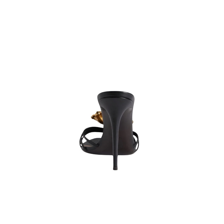 Eleganter Riemchen-High Heel in Gold Schwarz