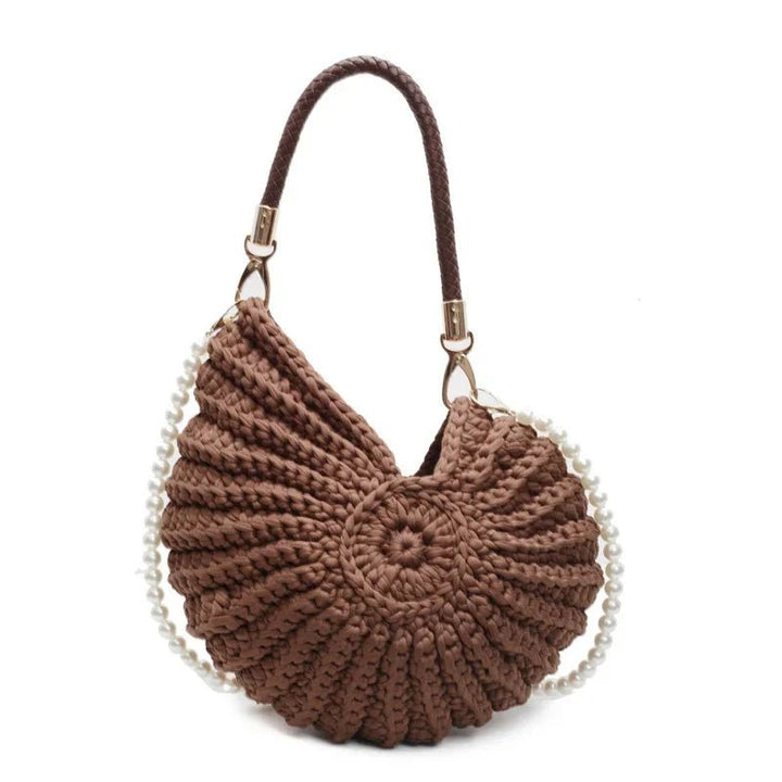 Muschel-Style Handtasche mit Perlendetails