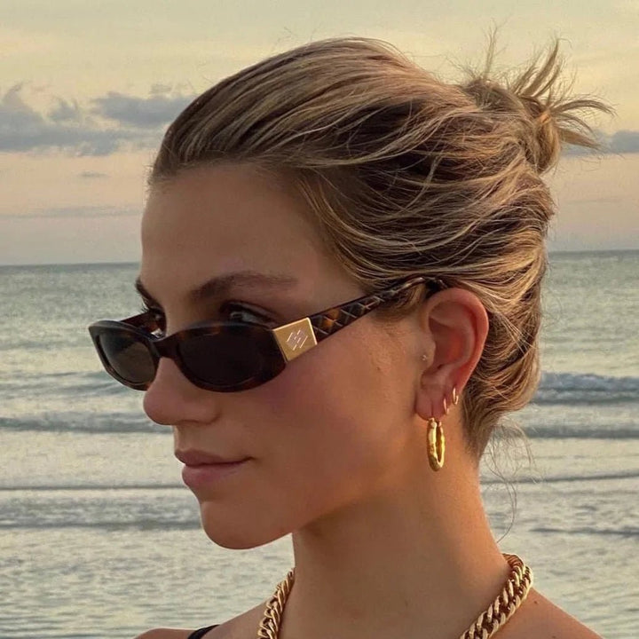 Retro Sonnenbrille mit Statement-Bügel