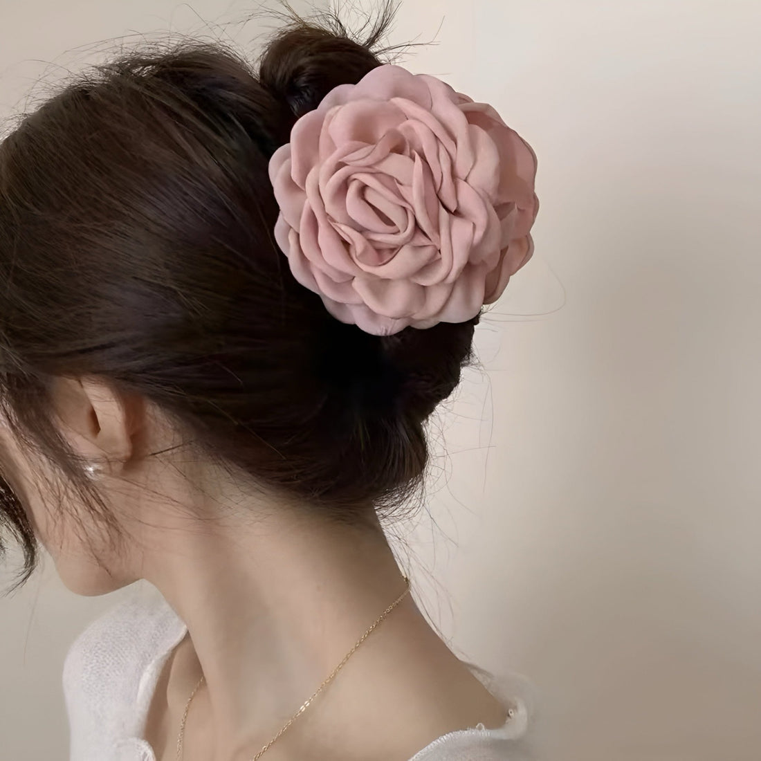 Rosen-Haarklammer für Damen Rosa