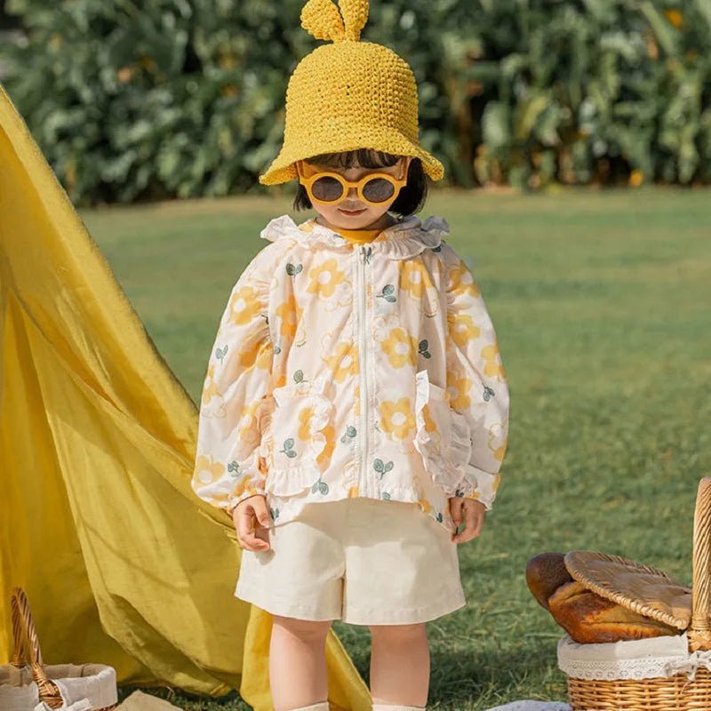 Sommerjacke mit gelben Blumen